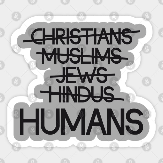 humans Sticker by wamtees